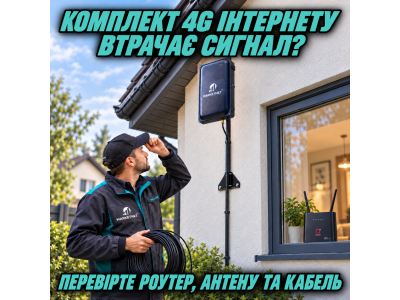 Комплект 4G интернета теряет сигнал? Проверьте роутер, антенну и кабель