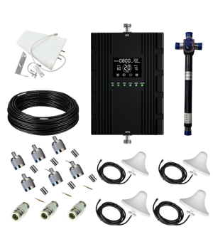 Купити комплект підсилення зв’язку GSM/3G/4G Lintratek AA20 Signal Base ⏩ 5 діапазонів, підсилення до 70 дБ, зовнішня антена та 4 внутрішні антени ✅ Покращення дзвінків і мобільного інтернету в будинках, офісах, магазинах та складських приміщеннях✅