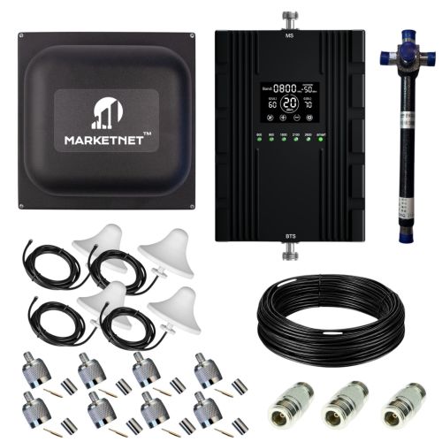Купити комплект Lintratek AA20 Outdoor Ultra для посилення GSM, 3G та 4G LTE у будинку, офісі, на складі чи виробництві✅ Репітер на 5 діапазонів, зовнішня антена 19 dBi та 4 внутрішні антени ✅  Доставка по Україні ⏩ Запоріжжя, Київ, Харків, Львів