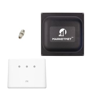 Купити Комплект 4G LTE Wi-Fi роутер ZTE MF293N + Панельна 3G/4G/5G антена MARKETNET Square 19 dBi 824-960/1700-2700 в Україні