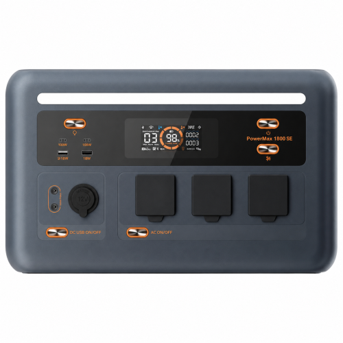 Купить зарядную станцию OSCAL PowerMax 1800 SE ⏩ 1024 Вт·ч ⚡ Мощность 1800 Вт и пик 3600 Вт ⚡ LiFePO₄ на 3500+ циклов ⚡ Быстрая зарядка и UPS 10 мс ⚡ Для резервного питания техники во время отключений электроэнергии ✅ Доставка по Украине⏩