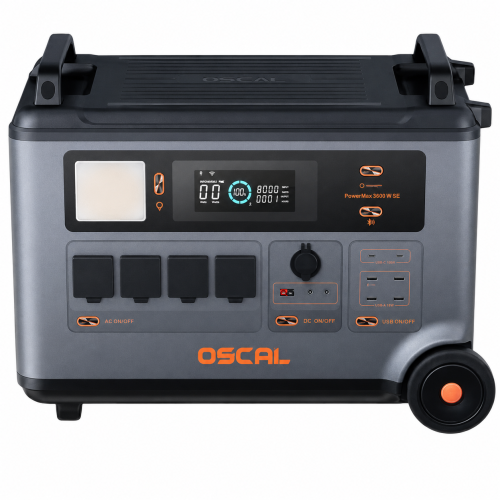 Купить OSCAL PowerMax 3600SE ⚡ Мощность 3600 Вт и емкость 3600 Вт·ч ✅ Аккумулятор LiFePO₄ на 3500+ циклов ✅ UPS 5–8 мс для резервного питания дома ✅ Доставка по Украине ⏩ Запорожье, Киев, Сумы, Харьков, Львов, Чернигов, Черновцы